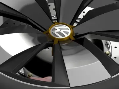 Volkswagen Beetle Dune wheel 3D model
