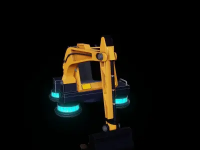 Flying Excavator 3D model