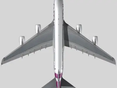 Airbus A-380 Qatar Airways 3D model