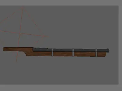 Medieval HandCannon Lowpoly 3D Model  Low-poly 3D model