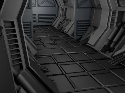 Sci Fi Corridor 3D model 167