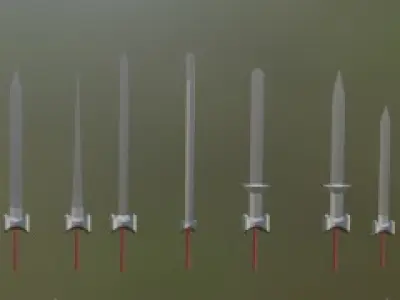 Medieval weapons collection Low-poly 3D model purchase