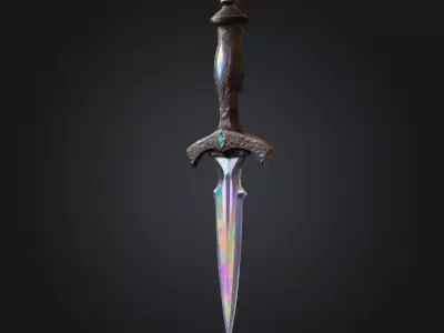 Prismblade Dagger Low-poly 3D model