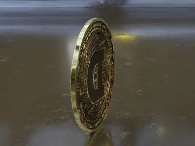 High Low Detail Dogecoin - Cryptocurrency 3D model