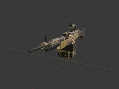  MachineGun  LMG 3D model