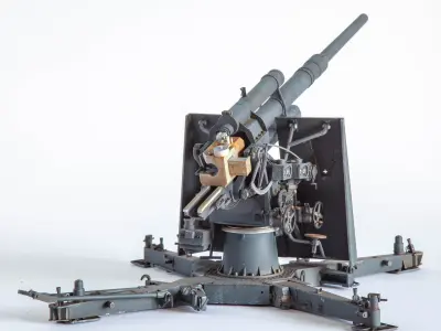 Flak 36 German anti-aircraft platform 3D print model
