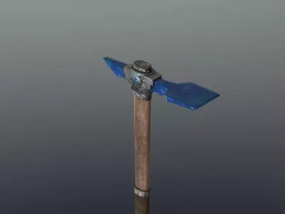 Hoe - Sapphire Low-poly 3D model