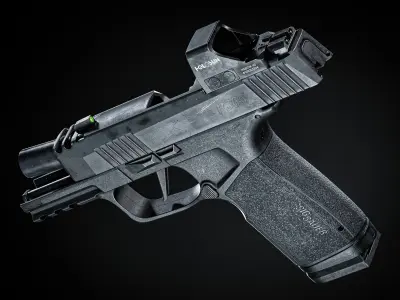 Sig Sauer P365 XMACRO Game-ready Low-poly 3D model