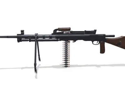 RP-46 Machine Gun Low-poly PBR Low-poly 3D model