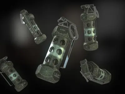 Light grenade Low-poly 3D model
