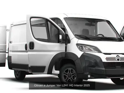 Stellantis Electric Panel  Van HQ Interior L2H1 2025  3D Model Pack