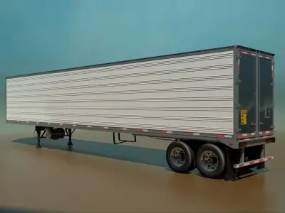 53 Foot Refrigerated Semi Trailer 3D model