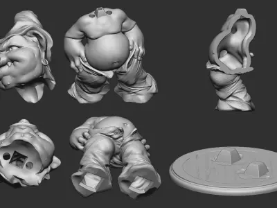 The Vampire Pig - Toy model to print  Part 02 Free 3D print model