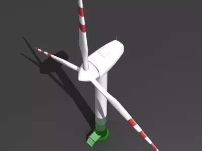 Wind Turbine 3D model by xpress3d