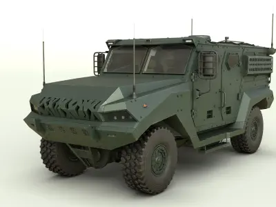 High-Quality MRAP Military Vehicle - Game-Ready 3D Model  3D model