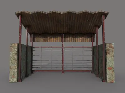 Old Shack PBR Low-poly 3D model