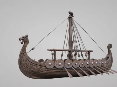  Viking character T-POSE 3D model Low-poly 3D model