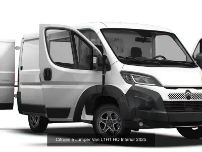 Stellantis Electric Panel  Van HQ Interior L1H1 2025  3D Model Pack