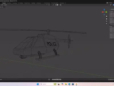 Game-Ready Low Poly Stylized Police Helicopter Free low-poly 3D model
