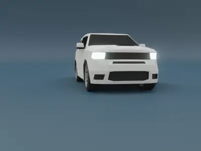 Dodge Durango suv 3D lowpoly model Low-poly 3D model