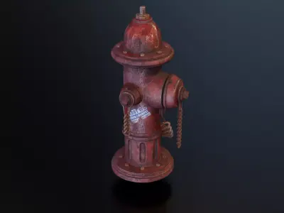 Weathered Fire Hydrant - High-Detail Street Asset 3D model