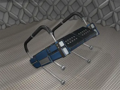Sci-Fi Stairs - 5 - Blue Version  Low-poly 3D model