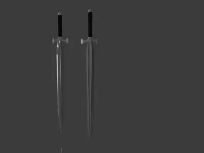 Low poly sword Free low-poly 3D model 7