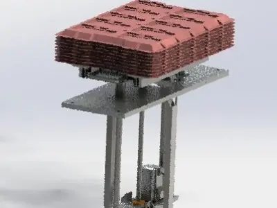 The stack-type loading mechanism 3D model