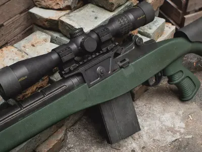 M14 DMR Rifle Low-poly 3D model