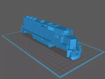 Detailed Locomotive 3D Model Editable CSX GP402 YN3 Train 3D print model
