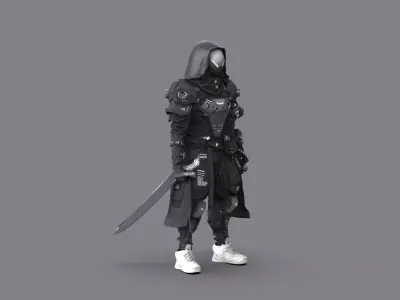 Night City Ninja 3D model