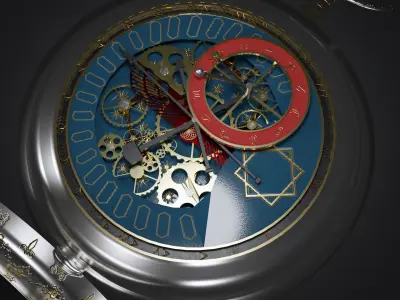  pocket watch Free low-poly 3D model