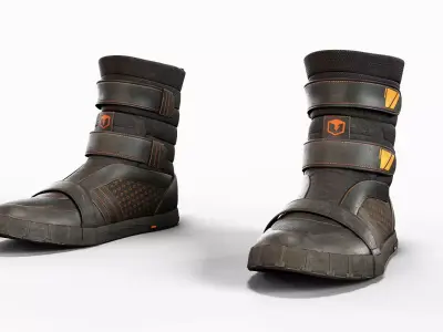 Futuristic Boots 3D model
