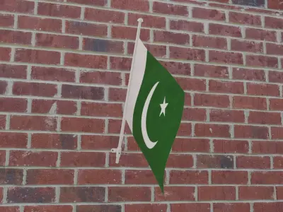Islamic Republic of Pakistan flag 3D model