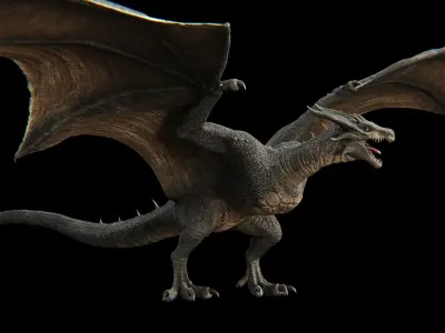 Dragon Wyvern Low-poly 3D model
