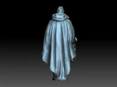 Soldier statue of man holding gun 3D print model