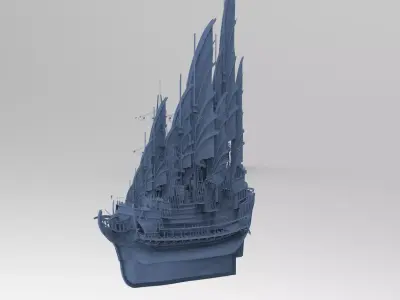 Pirate Hun Ship 3D model