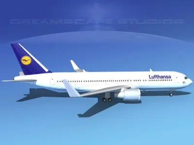 Boeing 767-300 Lufthansa 3D model