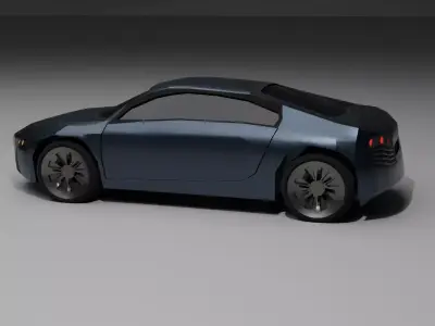 Buggati Low Poly Game ready Low-poly 3D model