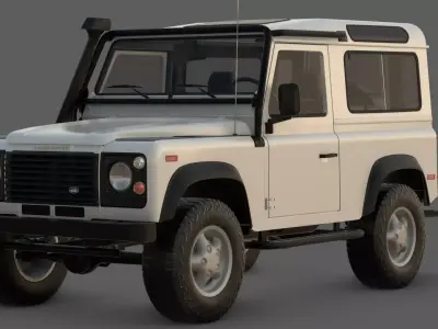 1997 Land Rover Defender 90 3D Model  The Ultimate Off-Road 3D model