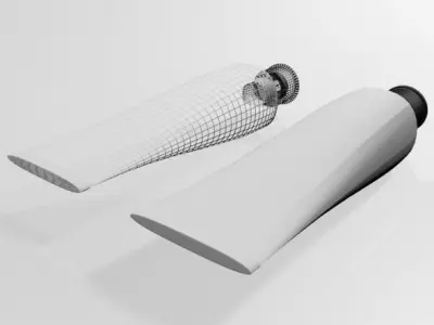 Aluminium Barrier Tube 01 3D model