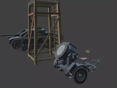 WW2 german guard pack 3D model