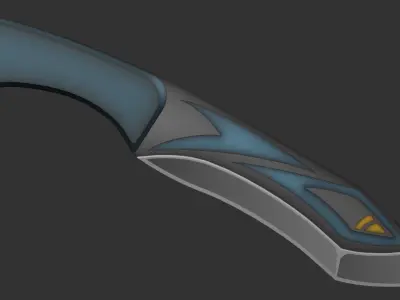 Stylized knife Low-poly 3D model purchase