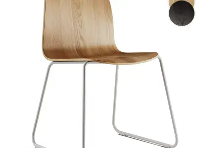 Muuto Visu Wide Chair Sled Base 3D model
