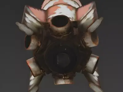 Realistic Rusty Rocket 3D Model Low-poly 3D model