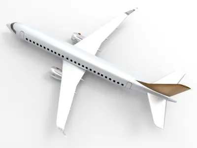 Embraer E-190 Low-poly 3D model