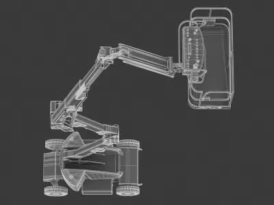 JLG E400AJPN Articulating Boom Lift 3D model
