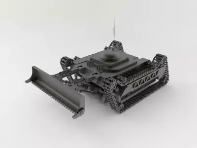Bulldozer LS Free 3D model