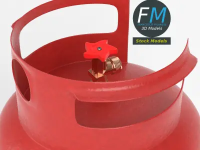 Gas cylinder 3D model get