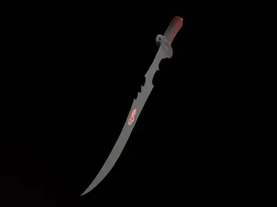 katana samurai sword 3d model pbr textured  High-Quality Asset 3D model